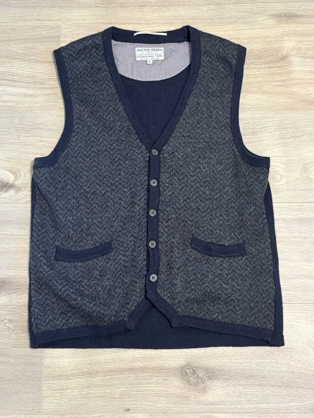 VINTAGE Knit Vest - Classic Button Front